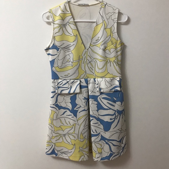 ZARA TROPICAL FLORAL PRINT DRESS - Picture 2 of 9